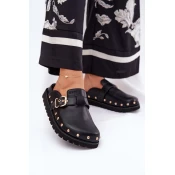 BIG STAR SHOES Leather Clogs Ladies On Platform Big Star