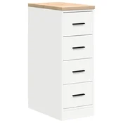 Vidaxl Garažna omara za shranjevanje bela 30x51x85 cm trdna borovina