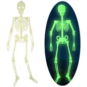shumee Viseči okostnjak, fluorescenten, sveti v temi, okrasek za noč čarovnic, 140 cm