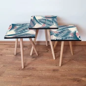 Hanah Home Set klub stočića 3Shp347, 3 komada, Smeđa