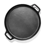 Klarstein Canadienne, okrugla tava za roštilj, glatka, 35 × 3 cm (O × H), lijevano željezo