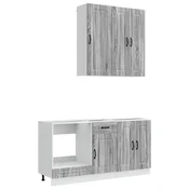 vidaXL Kuhinjska enota KALMAR 5 pcs Siva Sonoma Inženirski les