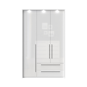 JELA PLAKAR P32B/PN - kolekcija Piano - Kristalno bela/Kristalno Bela HG Lak - 142x226x60 cm