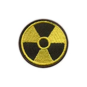 shumee Našitek Radiation - krog, majhen 3,8 cm - samolepilna podlaga - vezen našitek/značka/emblem