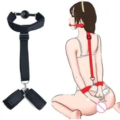 BDSM set – kugla za usta/ lisice/ set za vezivanje
