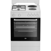 Beko Kombinovani šporet FBS64010WD, 2 ringle, 2 gorionika, 75l, Beli