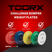 Toorx Challenge Bumper Weight Plates – olimpijski bumper utežni diski – po naročilu (dobava 10 do 14 dni)