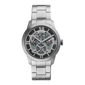 FOSSIL Analogna ura TOWNSMAN BIG TIC črna/srebrna