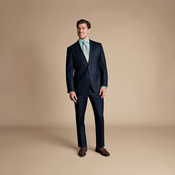 Klasični mornarsko plavi vuneni sako Charles Tyrwhitt Natural Stretch Twill Suit Jacket — Navy - Classic fit | 54 | Skraćena