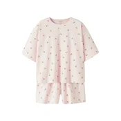 NAME IT Pižama zelena/mauve/pastelno roza