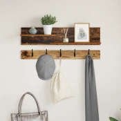 vidaXL Nadwyčajna obešalnik za plašče Stari les 90 x 15 x 36 cm