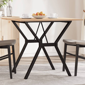 Blagovaonski stol Y-oblika 80x80x75 cm od borovine i celik