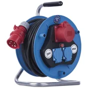 Zunanji podaljšek na bobnu 25 m/3 vtičnice/črna/guma/230V/400V/1,5 mm2