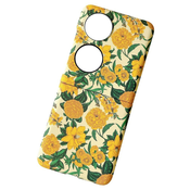 Trden ovitek Flowery Scene za Huawei P50 Pocket - field