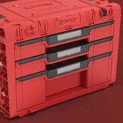 Predalni modul QBRICK SYSTEM PRIME Drawer 3 Toolbox Expert Red Ultra HD 65597