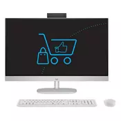HP 27 AiO, Ryzen 5-7520U, 16 GB RAM-a, 512 SDD, Windows 11 Home, bijela boja
