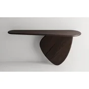 Casa Padrino luxury solid wood console dark brown 160 x 45 x H. 80 cm - Oak wood console table - Living room furniture - Luxury furniture - Luxury furnishings