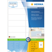 Herma etikete 99X33, zaobljene ivice A4/16 1/100 bela ( 02H4267 )