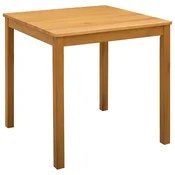 Vidaxl Jedilna miza 75 x 75 x 75,5 cm Masivno hrastovo les Naravna