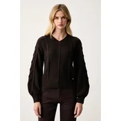 Armani Exchange loungewear pulover ženski z dodatkom volne