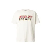 REPLAY Majica zlato-rumena/rdeča/črna/off-bela