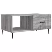 vidaXL Klubska miza Siva Sonoma 90 x 50 x 40 cm Inženirski les