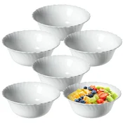 KADAX 6x Steklena solatna skleda Skleda za solato Skleda za prigrizke Bela 17,5 cm, (5000351999)