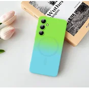 Silikonski ovitek Rainbow Mag s tehnologijo MagSafe za Samsung Galaxy S24 Plus