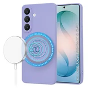 Silikonski ovitek Techsuit SoftFlex MagSafe za Samsung Galaxy S26 Plus - vijoličen