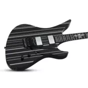 Schecter Synyster Custom Gloss Black w/Silver Pin Stripes #1740