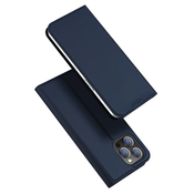 DUX DUCIS Skin Pro – Gladka usnjena torbica za Apple iPhone 15 modra