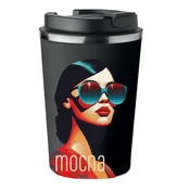 shumee Premium termo skodelica s potiskom Strong Woman Coffee 350ml 0.35l KT_042