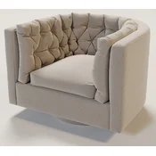 Casa Padrino luxury velvet swivel armchair beige 73 x 66 x H. 74 cm - Living room armchair - Hotel armchair - Living room furniture - Hotel furniture - Luxury furniture - Luxury furnishings