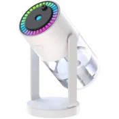 Nikcorp Vlažilnik zraka TYRHYFH projektor zvezd LED USB 5V Shake Head razprševanje meglice za pisarno in avto, bela plastika ABS