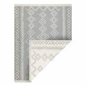 eoshop Preproga TWIN 23000 Boho, bombažna, dvostranska, z diamanti Ekološke pentlje - siva/krem ( - Velikost: 80x150 cm)