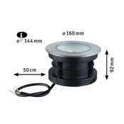 Paulmann Vanea LED talna svetilka za vgradnjo IP67, O 16 cm - Sodobni - aluminij - Kovina