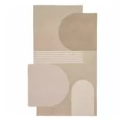 Ručno rađen vunen tepih u prirodnoj boji 120x180 cm Lozenge – Flair Rugs