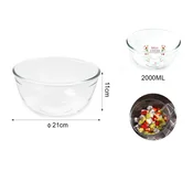 KMT Staklena cinija za salatu, fi21x11cm, 2l