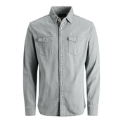 JACK & JONES Srajca HERIDAN, siva