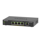 NETGEAR 5-Port Gigabit Ethernet PoE+ Plus Switch (GS305EP), Upravljano, L2/L3, Gigabit Ethernet (10/100/1000), Puni dostrani ispis, Podrška za napajanje putem Etherneta (PoE)