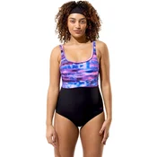 Speedo contour eclipse print anthracite/berry cool/wineberry xxl -
