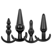 EasyToys - Analni Čep Set - 4-delni (črna)