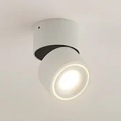 Arcchio LED stropni reflektor Rotari, bel, 1-flg., 681lm - Hodnik - Sodobni - Aluminij