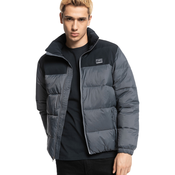 Blue-yellow Mens Quilted Winter Jacket Quiksilver Wolf Shoulde - Men