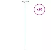 Vidaxl Oporni stebri za vrtne rastline 20 kosov zeleni 40 cm jeklo