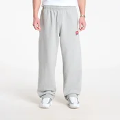Superge Nike Solo Swoosh Mens Fleece Open-Hem Pants Dk Grey Heather/ White L