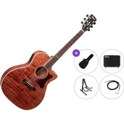 Cort GA5F-FMH Premium SET Open Pore Natural Elektroakustična jumbo