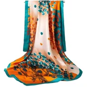 Šal Katrin - Zeleno / Oranžno KP33950