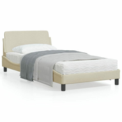 Okvir za krevet Dover krem 100 x 200 cm od tkanine