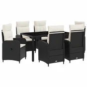 vidaXL vidaXL Zunanja jedilnica 7 pcs PE ratan in prašno premazano jeklo, (5000272582)